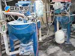 泡沫渣漿泵使用現(xiàn)場(chǎng)